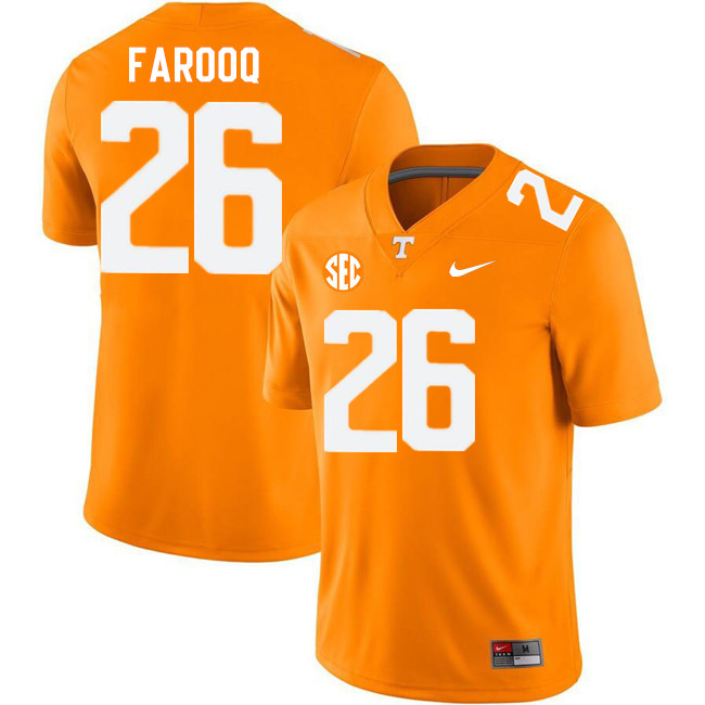 Men #26 Edrees Farooq Tennessee Volunteers College Football Jerseys Stitched-Orange